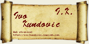 Ivo Kundović vizit kartica